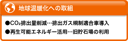 地球温暖化への取組